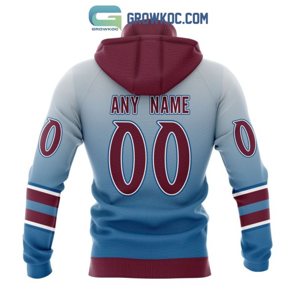 NHL Colorado Avalanche Personalized Special Retro Gradient Design Hoodie T-Shirt