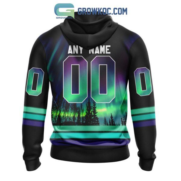 NHL Edmonton Oilers Personalized Special Design With Northern Lights Hoodie t-Shirt