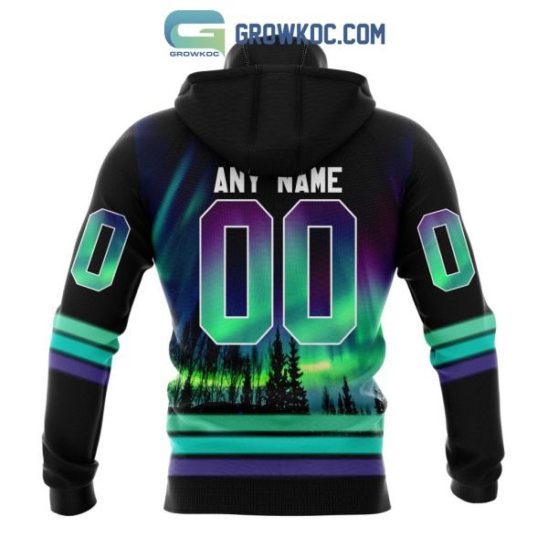 NHL Edmonton Oilers Personalized Special Design With Northern Lights Hoodie t-Shirt