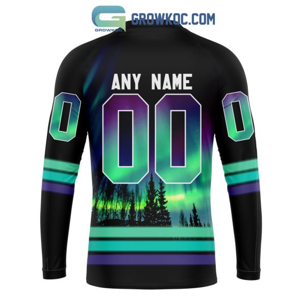 NHL Edmonton Oilers Personalized Special Design With Northern Lights Hoodie t-Shirt