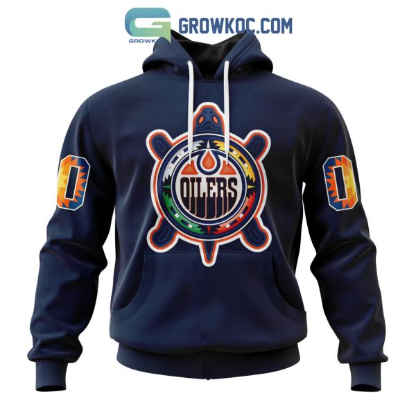 NHL Edmonton Oilers Personalized Special Indigenous Celebration Hoodie T-Shirt