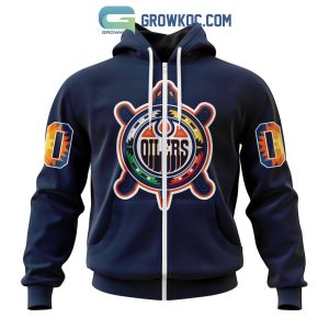 NHL Edmonton Oilers Personalized Special Indigenous Celebration Hoodie T-Shirt