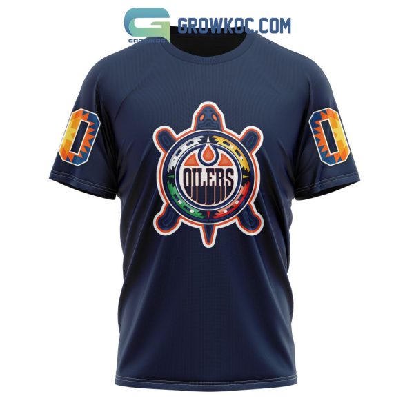 NHL Edmonton Oilers Personalized Special Indigenous Celebration Hoodie T-Shirt