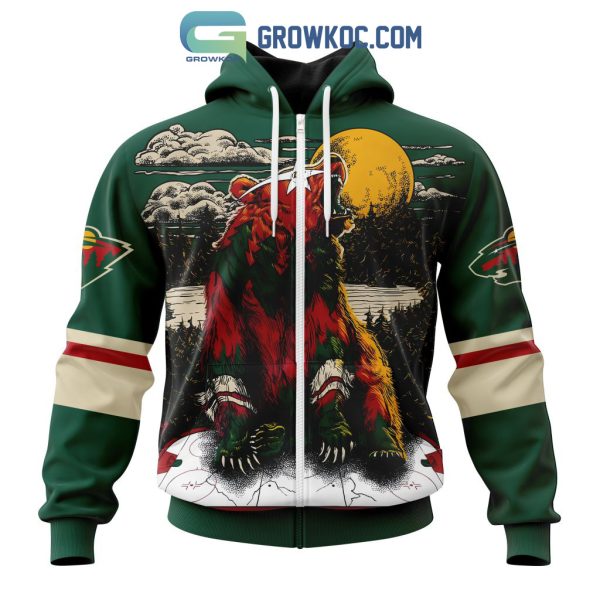 NHL Minnesota Wild Personalized Special Mascot Art Design Hoodie T-Shirt