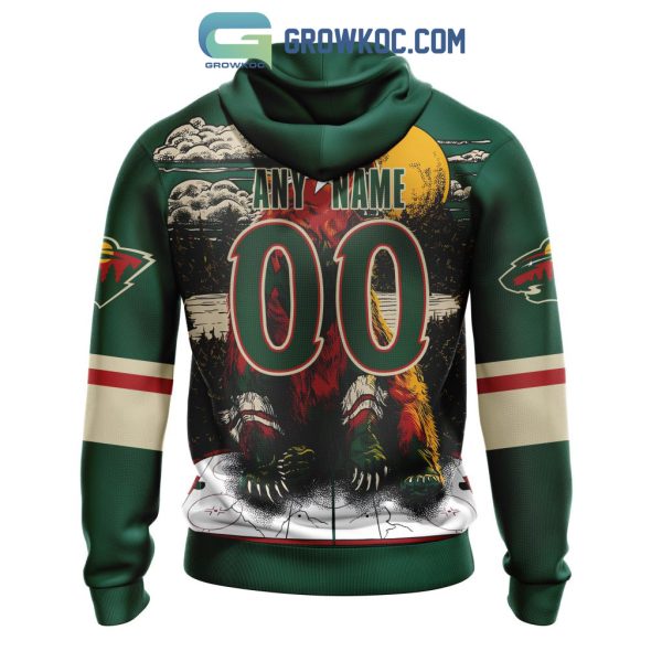 NHL Minnesota Wild Personalized Special Mascot Art Design Hoodie T-Shirt