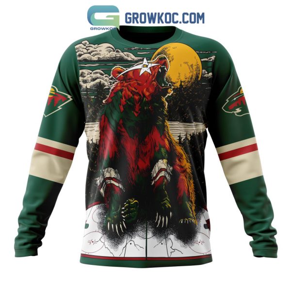 NHL Minnesota Wild Personalized Special Mascot Art Design Hoodie T-Shirt