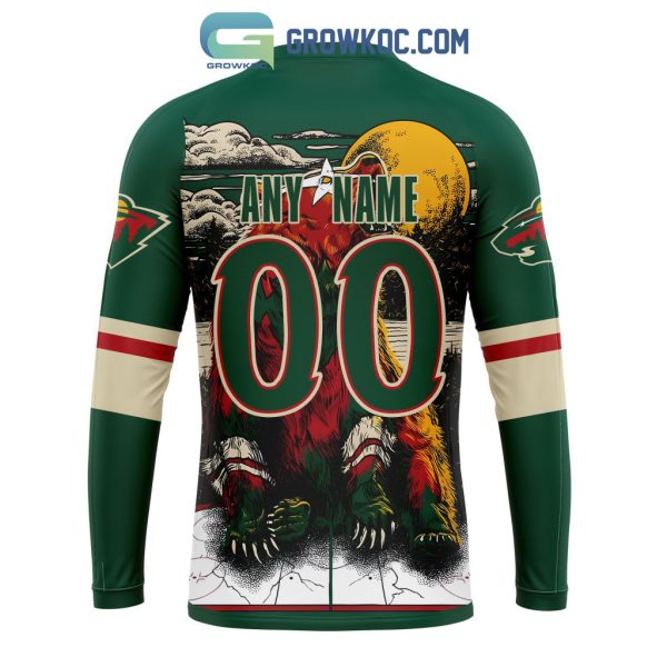 NHL Minnesota Wild Personalized Special Mascot Art Design Hoodie T-Shirt