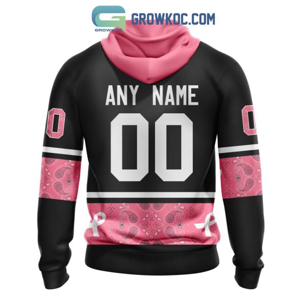 NHL Montreal Canadiens Personalized Design Paisley We Wear Pink Breast Cancer Hoodie T-Shirt