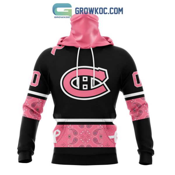 NHL Montreal Canadiens Personalized Design Paisley We Wear Pink Breast Cancer Hoodie T-Shirt