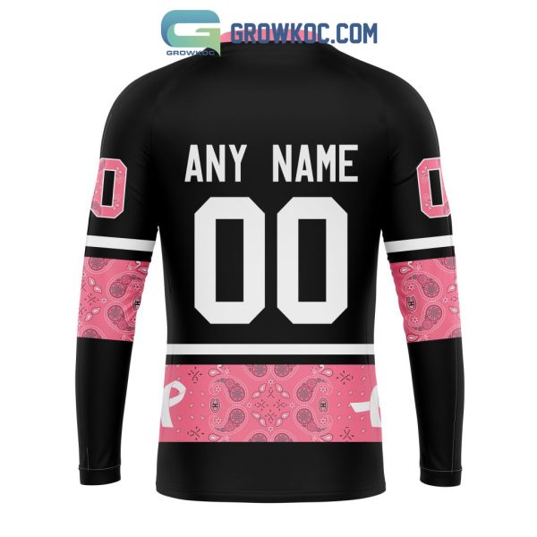 NHL Montreal Canadiens Personalized Design Paisley We Wear Pink Breast Cancer Hoodie T-Shirt