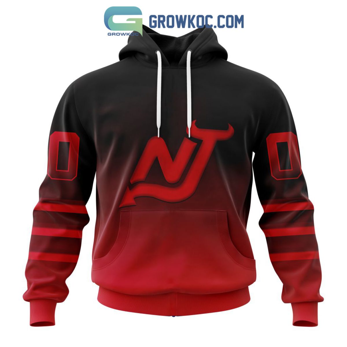 New Jersey Devils Hoodie 3D Grim Reaper EST 1974 Custom Jersey