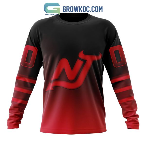 NHL New Jersey Devils Personalized  Special Retro Gradient Design Hoodie T-Shirt