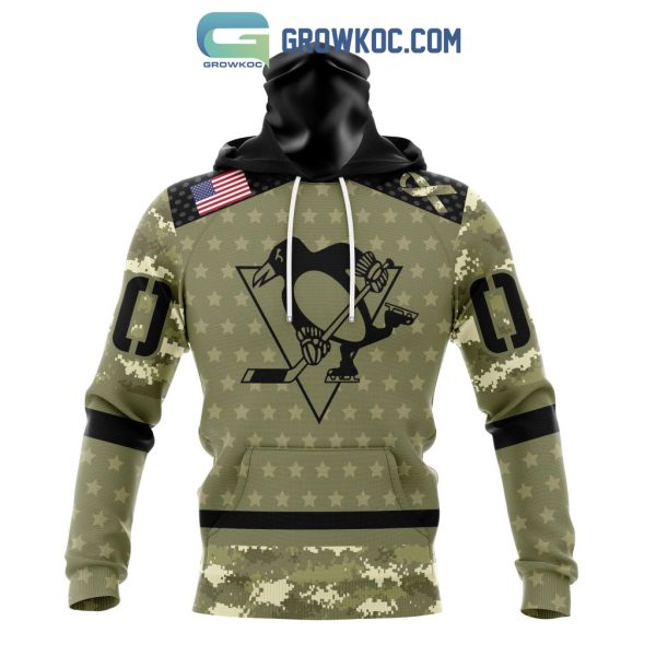 NHL Pittsburgh Penguins Personalized Camo Military Appreciation Hoodie T-Shirt