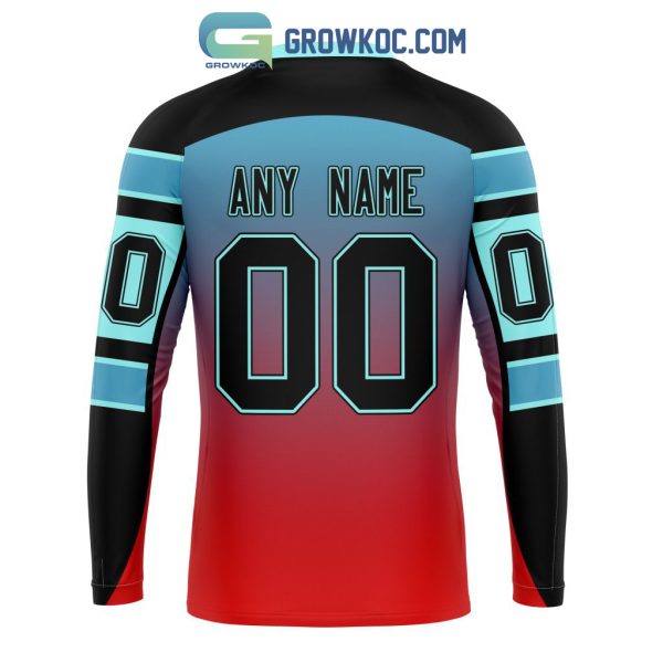 NHL Seattle Kraken Personalized Special Retro Gradient Design Hoodie T-Shirt