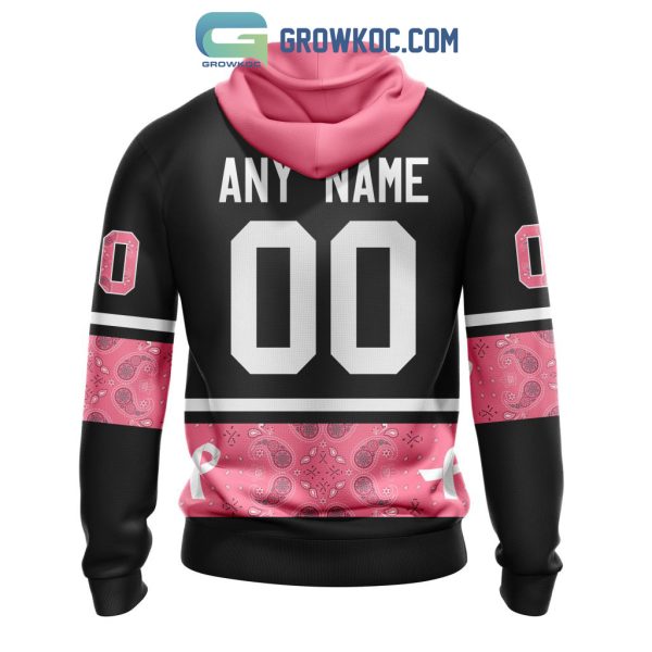 NHL Toronto Maple Leafs  Personalized Design Paisley We Wear Pink Breast Cancer Hoodie T-Shirt