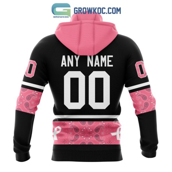 NHL Toronto Maple Leafs  Personalized Design Paisley We Wear Pink Breast Cancer Hoodie T-Shirt