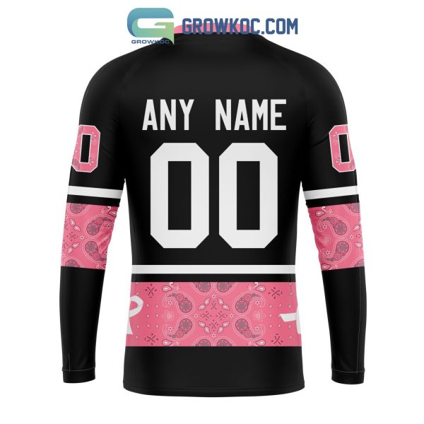 NHL Toronto Maple Leafs  Personalized Design Paisley We Wear Pink Breast Cancer Hoodie T-Shirt