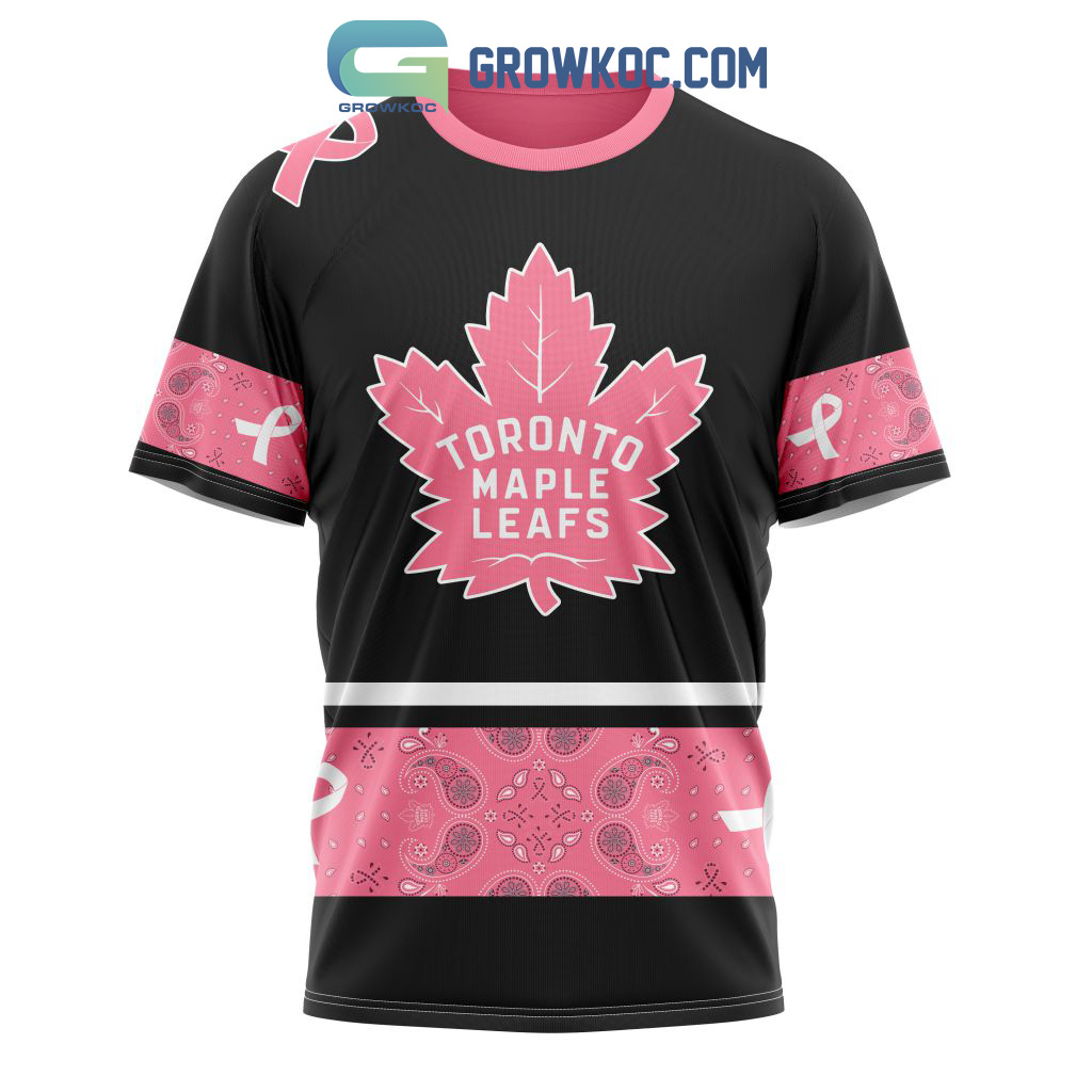 The best selling] NHL Toronto Maple Leafs With Paisley In October We Wear  Pink Breast Cancer Full Printing Shirt