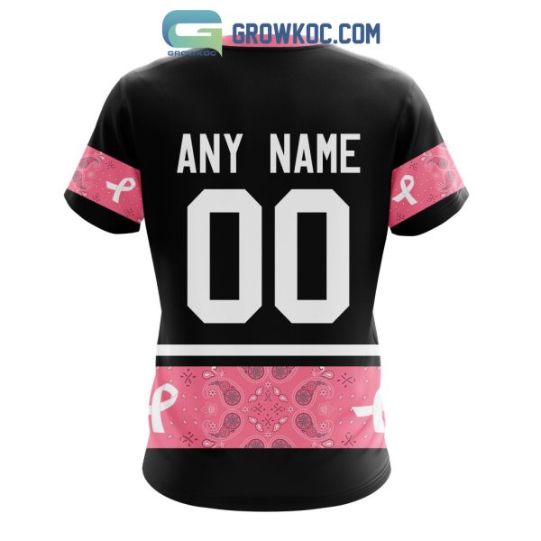 NHL Toronto Maple Leafs  Personalized Design Paisley We Wear Pink Breast Cancer Hoodie T-Shirt