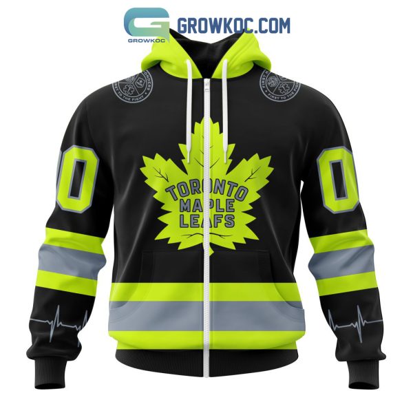 NHL Toronto Maple Leafs  Personalized Unisex Kits With FireFighter Uniforms Color Hoodie T-Shirt