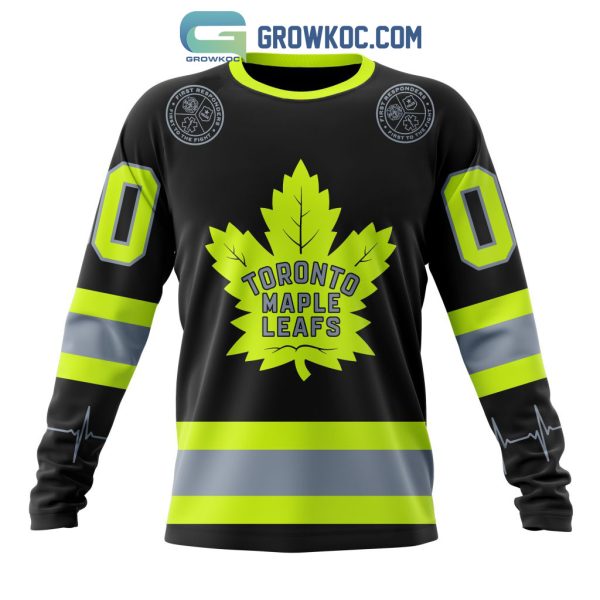 NHL Toronto Maple Leafs  Personalized Unisex Kits With FireFighter Uniforms Color Hoodie T-Shirt