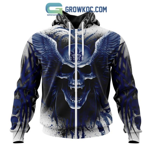 NHL Toronto Maple Leafs Personalized Special Kits With Skull Art Hoodie T-Shirt