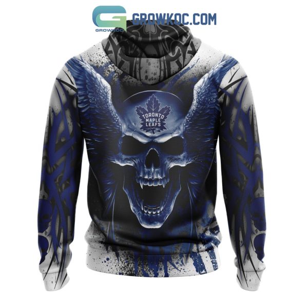 NHL Toronto Maple Leafs Personalized Special Kits With Skull Art Hoodie T-Shirt