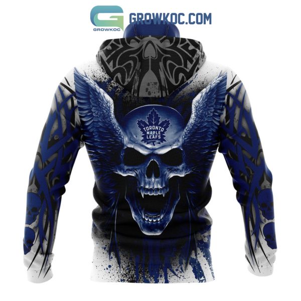 NHL Toronto Maple Leafs Personalized Special Kits With Skull Art Hoodie T-Shirt