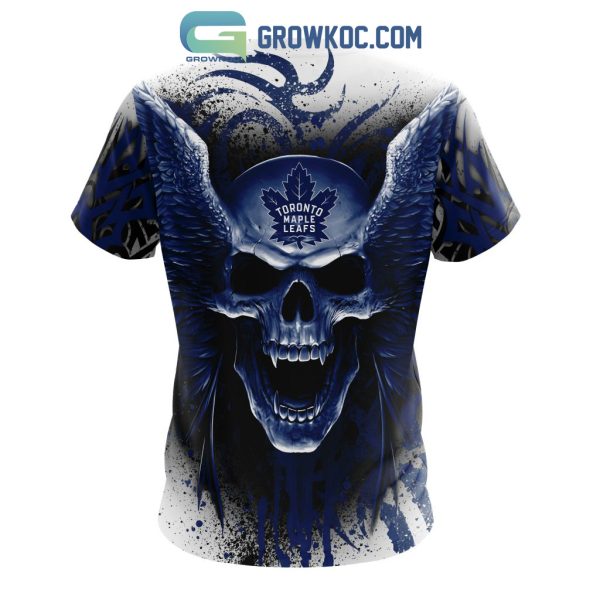 NHL Toronto Maple Leafs Personalized Special Kits With Skull Art Hoodie T-Shirt