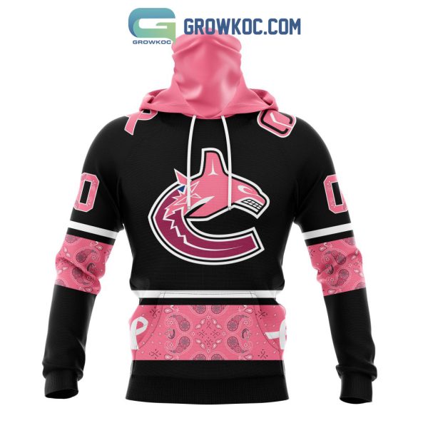 NHL Vancouver Canucks Personalized Design Paisley We Wear Pink Breast Cancer Hoodie T-Shirt