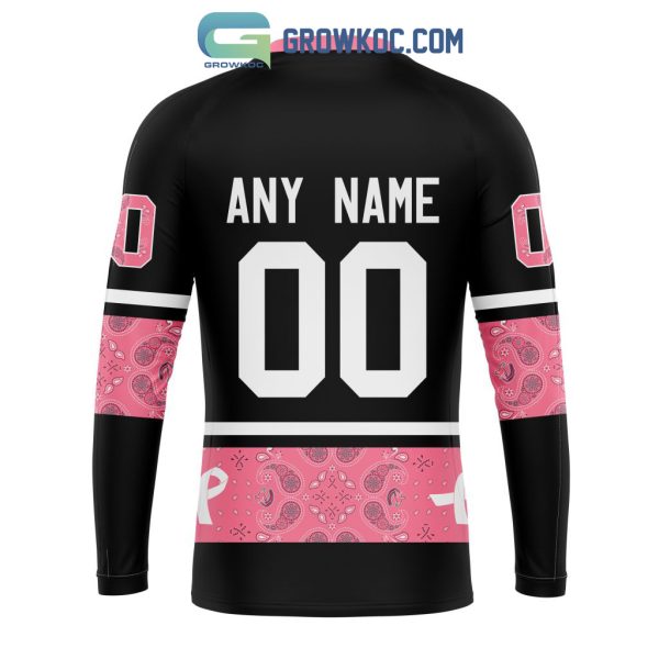 NHL Vancouver Canucks Personalized Design Paisley We Wear Pink Breast Cancer Hoodie T-Shirt