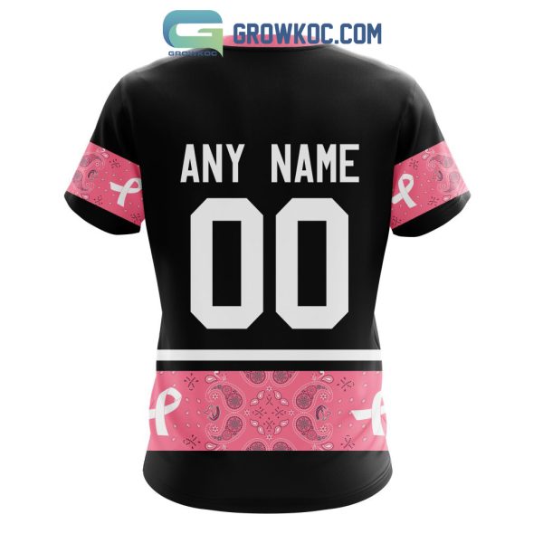 NHL Vancouver Canucks Personalized Design Paisley We Wear Pink Breast Cancer Hoodie T-Shirt