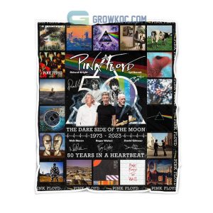 Pink Floyd The Dark Side Of The Moon 50 Years In A HeartBeat 1973-2023 Fleece Blanket, Quilt