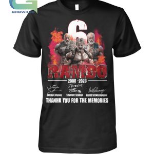 Rambo Sylvester Stallone The Terminators Arnold Schwarzenegger Fan T-Shirt