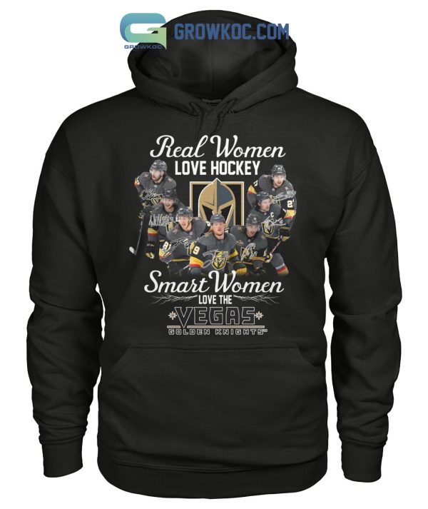 Real Women Love Hockey Smart Women Love The Vegas Golden Knights T-Shirt