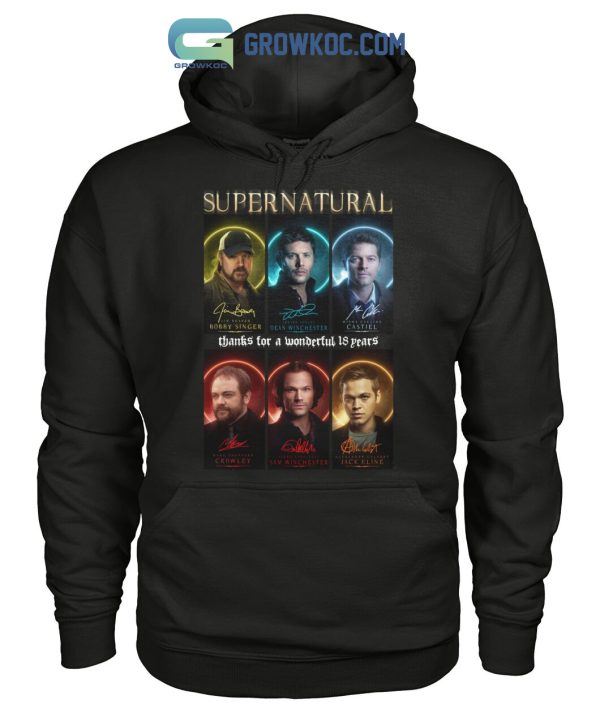 Supernatural Thanks For A Wonderful 18 Years T-Shirt