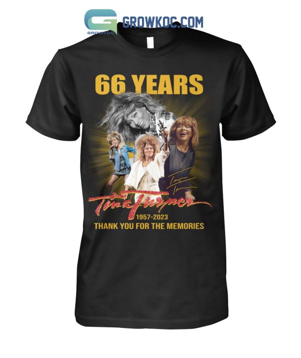 Tina Turner 66 Years 1957-2023 T-Shirt