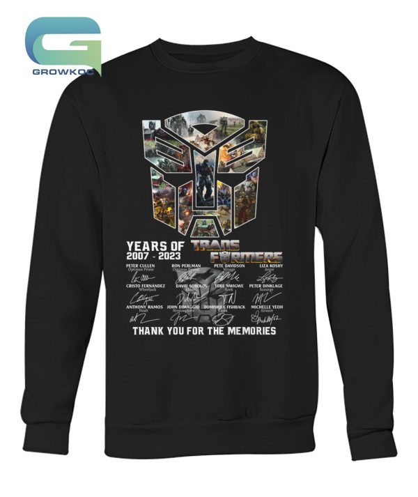 Transformers 16 Years Of 2007-2023 T-Shirt