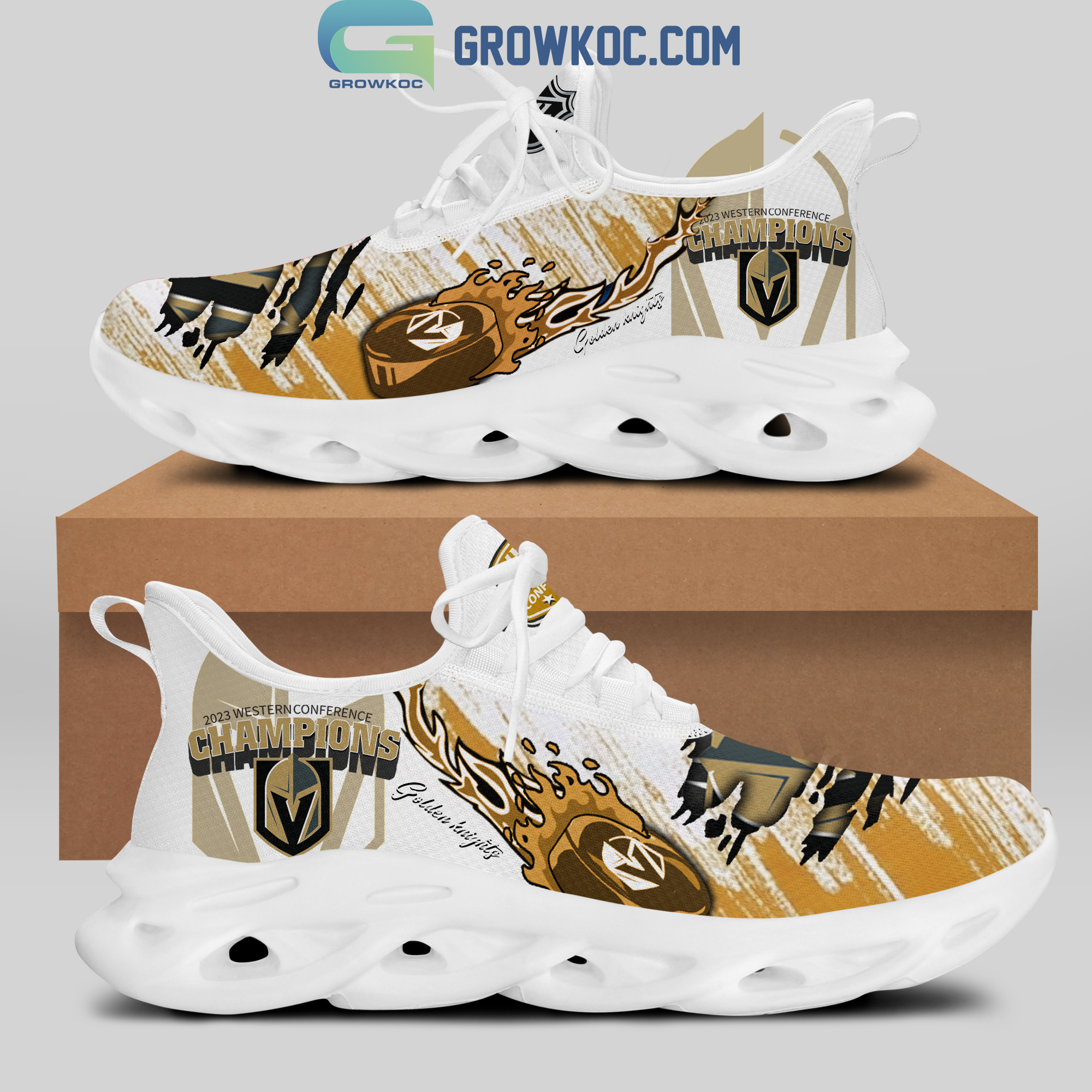 Vegas Golden Knights Champions Western Conference Max Soul Shoes
