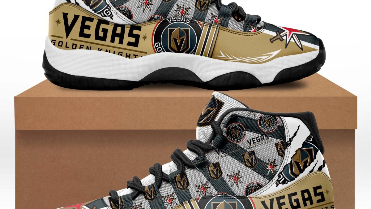 Custom Name Vegas Golden Knights Air Jordan 13 Sneaker Shoes