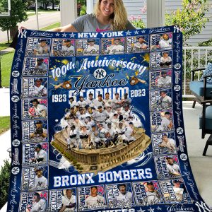 New York Yankees MLB 120th Anniversary Yankee Stadium 1903 2023 Bronx Bombers Fleece Blanket Quilt