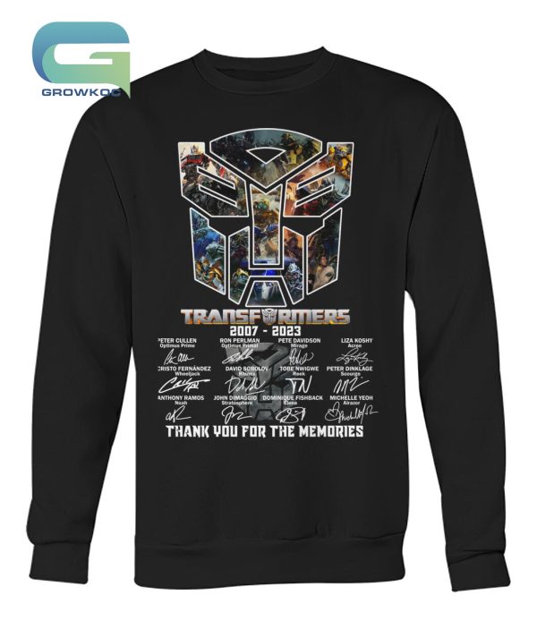 Transformers 2007-2023  Thank You For The Memories T-Shirt
