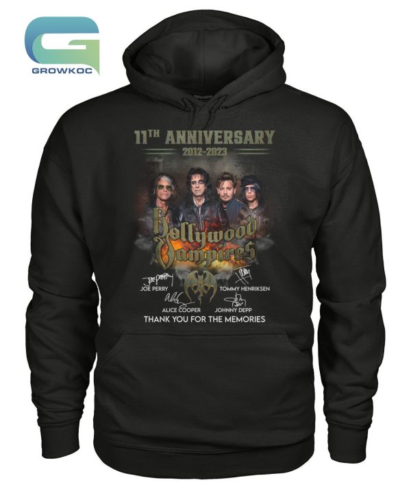 Hollywood Vampires 11th Anniversary 2012-2023 Thank You For The Memories T-Shirt