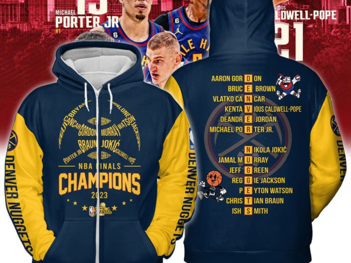 NBA Finals Champions Denver Nuggets Murray Jokic Porter Jr White Design Baseball  Jersey - Growkoc