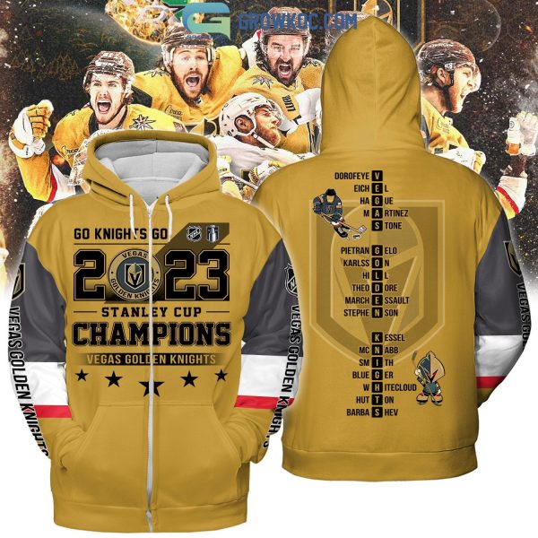 2023 Go Kinghts Go Stanley Cup Champions Vegas Golden Knight Best Team Gold Design Hoodie T Shirt