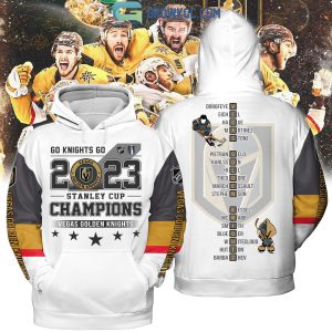 2023 Go Kinghts Go Stanley Cup Champions Vegas Golden Knight Best Team White Design Hoodie T Shirt