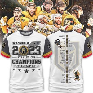 Vegas Golden Knights 2023 Stanley Cup Champions Grey Design Hoodie T Shirt  - Growkoc