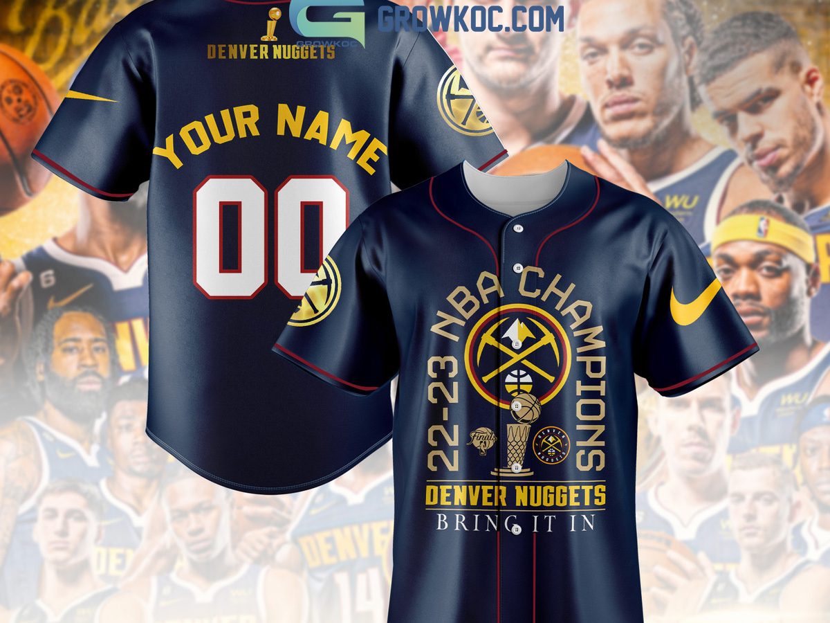 Custom Name Number Color Denver Nuggets NBA 2023 Baseball Jersey - Owl  Fashion Shop