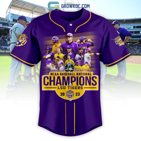 2023 NCAA Baseball National Champions Geaux Tigers LSU Baseball Jersey