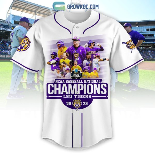 2023 NCAA Baseball National Champions Geaux Tigers LSU Baseball Jersey